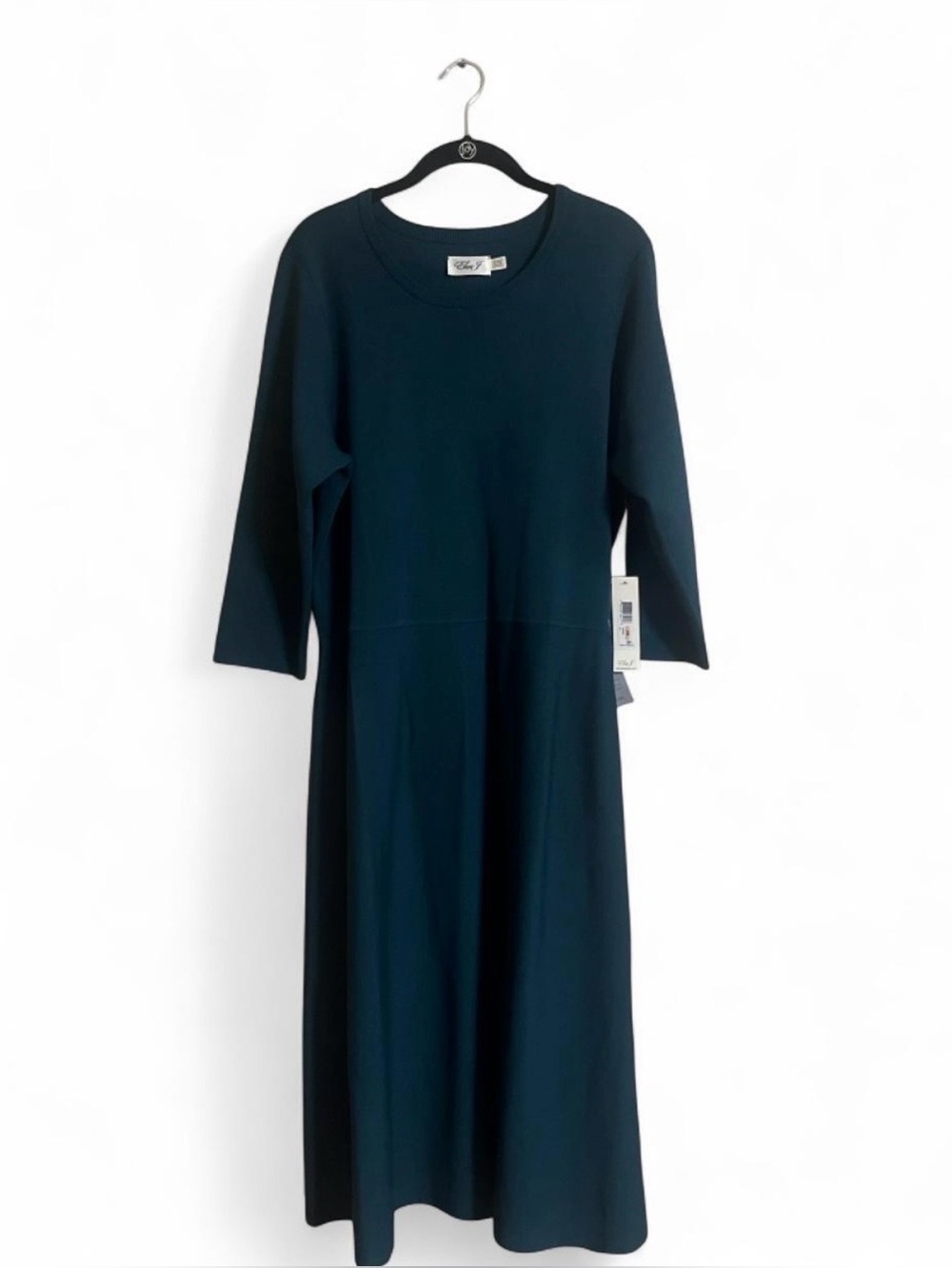 Eliza J Sweater Dress Sz 2XL Classic Tie-Waist Midi A-line Fit&Flare Holidays - Picture 6 of 8